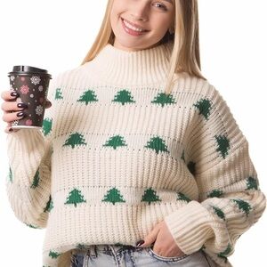 Christmas Tree Turtleneck Sweater